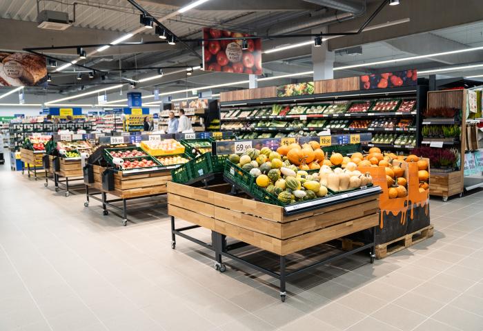 Obst- und Gemüseabteilung