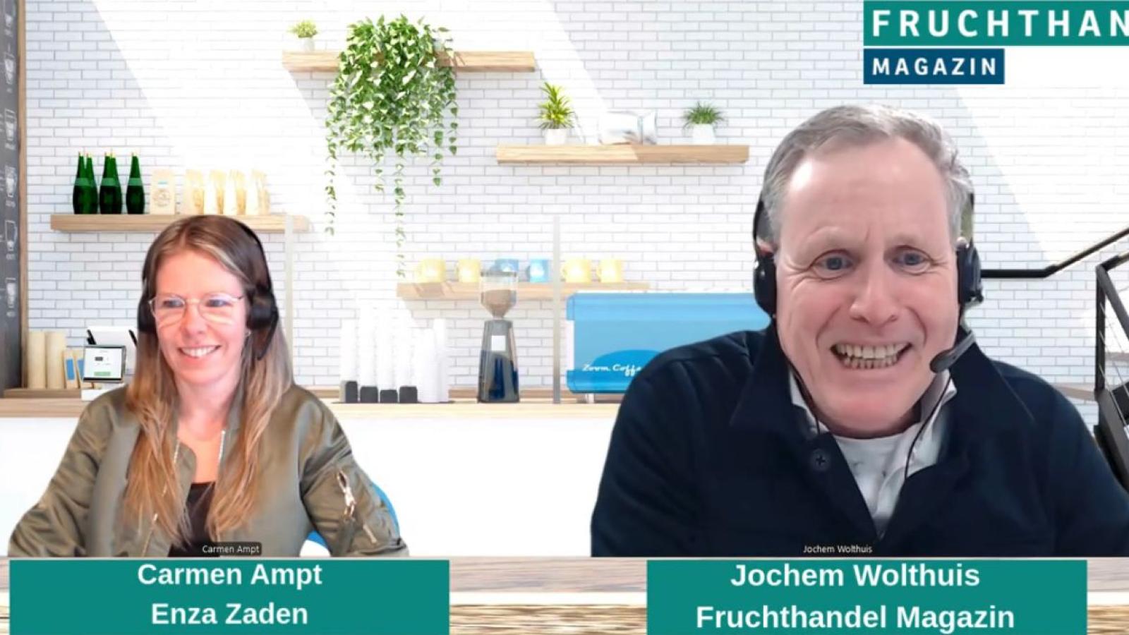 Screenshot von Enza Zaden-Interview