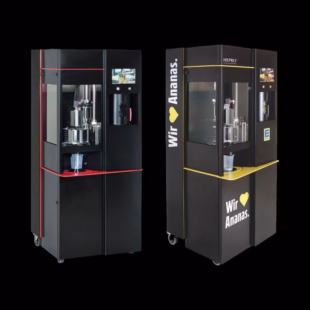 SB-Ananasschälmaschine pina royal in zwei unterschiedlichen Farbdesignausführungen