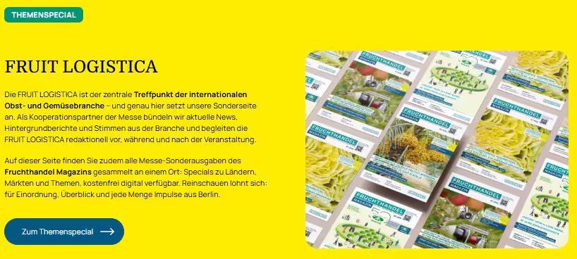 Das Themenspecial der FRUIT LOGISTICA