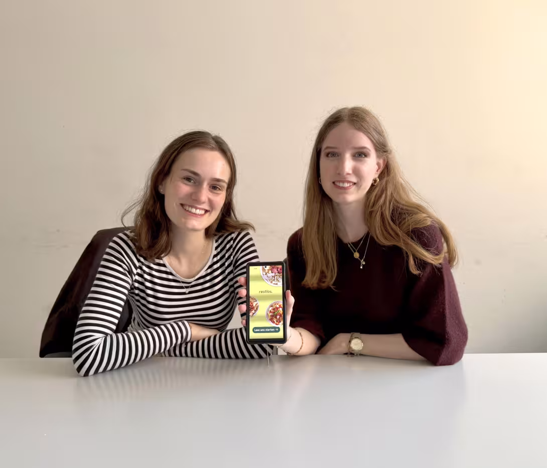 Merle von Forstner und Jette Kirmse mit ihrer App zero left