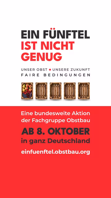 Ein Fünftel Ist Nicht Genug-Kampagne zum 8. Oktober 2026